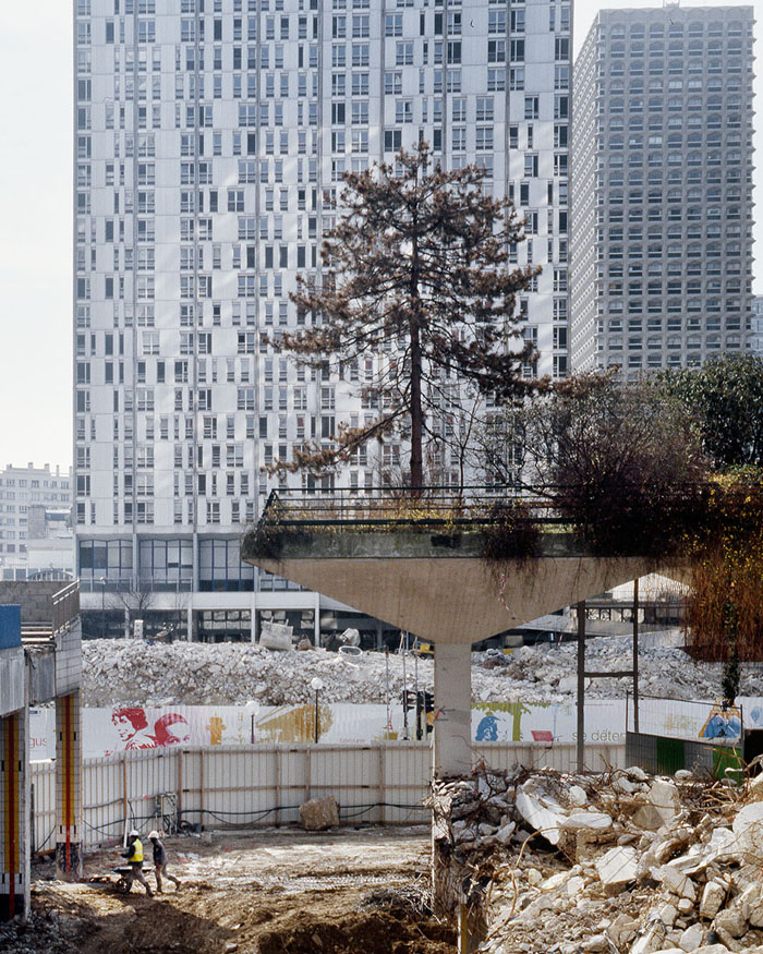 Le quarier Beaugrenelle (Front de Seine) en travaux. Paris, 4 mars 2010.