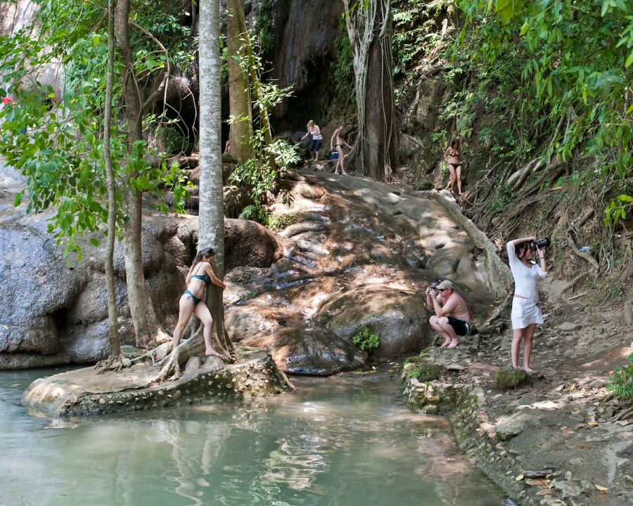 Tourism in Sayop, Thailand, 2011.