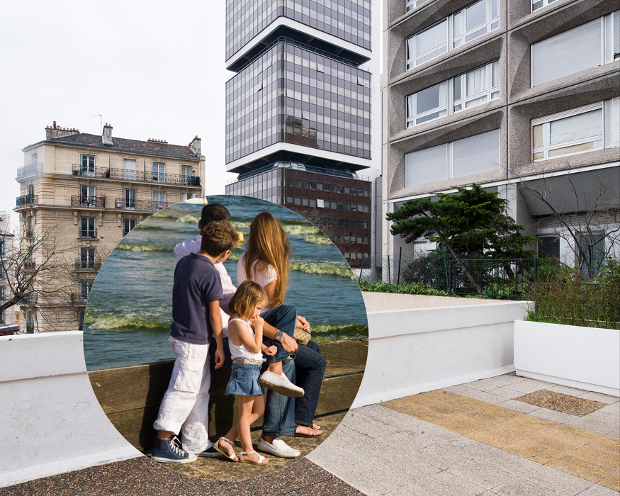 « j’ai été là » / collages photographiques, 2013.