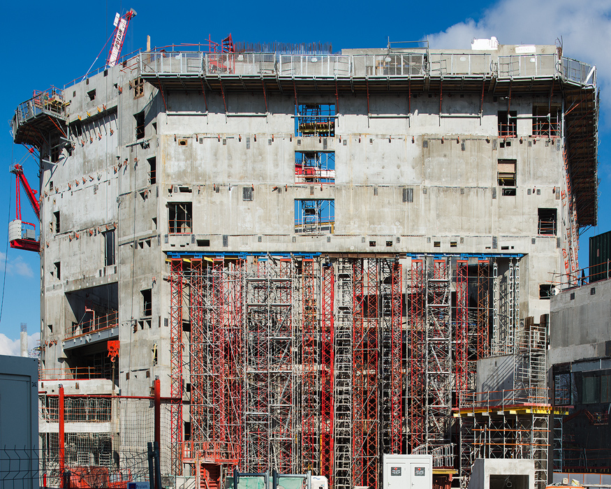 Chantier de la Philharmonie de Paris, conçue par l'architecte J
