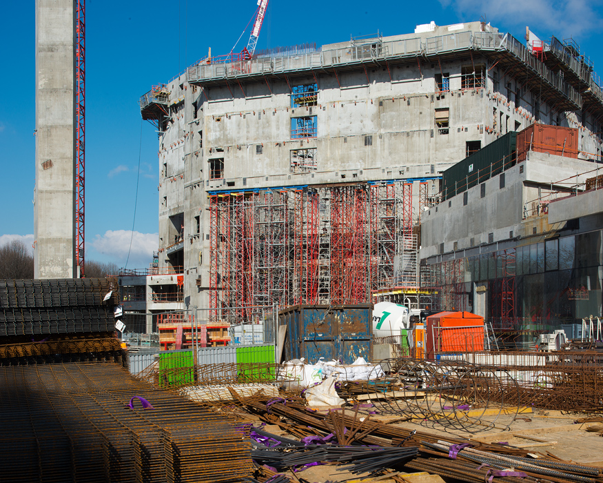 Chantier de la Philharmonie de Paris, conçue par l'architecte J